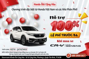 Nhận ngay Hỗ trợ 100% Lệ Phí Trước Bạ khi mua Honda CR-V & 50% khi mua Honda City | Honda Ôtô Cộng Hòa